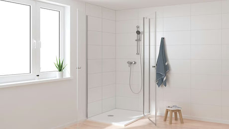 Enoročna stenska armatura za tuš Grohe Start v krom izvedbi s tehnologijo Grohe SilkMove