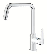 Kromirana enoročna armatura za pomivalno korito Grohe Start z visokim vrtljivim U-izlivom