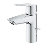 Kromirana umivalniška enoročna armatura Grohe Start z odtokom pro za enoodprtinsko montažo