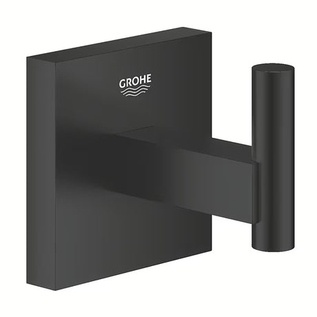 Kopalniški kavelj Grohe Start Cube v mat črni barvi s skritim pritrjevanjem