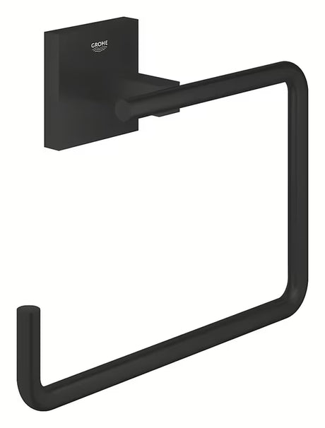 Mat črn kovinski držalo za brisače Grohe Start Cube s skritim pritrjevanjem