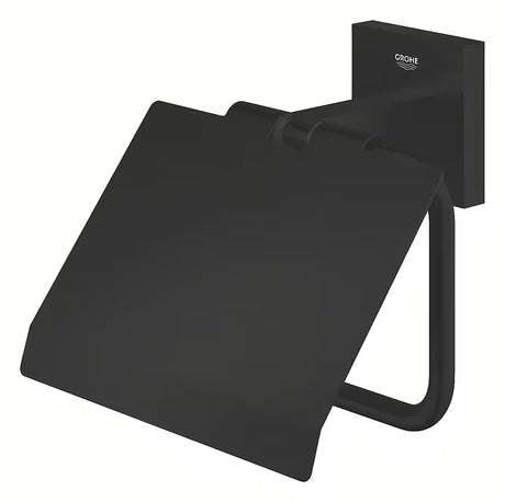 Grohe Start Cube držalo za toaletni papir s pokrovom v mat črni barvi s skritim pritrjevanjem