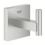 Kovinski kopalniški kavelj Grohe Start Cube Accessories v izvedbi supersteel s skritim pritrjevanjem