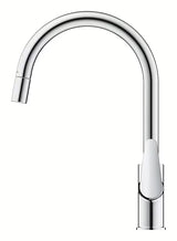 Kromirana armatura za pomivalno korito Grohe Start Curve z visokim vrtljivim izlivom in izvlečno prho