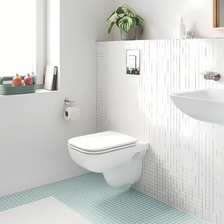 Grohe Start Edge Ceramic Bundle viseča WC školjka brez splakovalnega kroga s wc desko mehko Zapiranje Soft Close