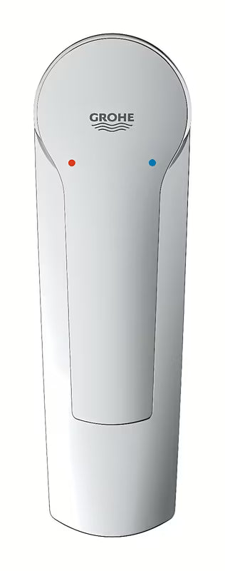 Kromirana enoročna armatura za umivalnik Grohe Start s click-clack-odtokom i štedljivim perlatorom Grohe EcoJoy