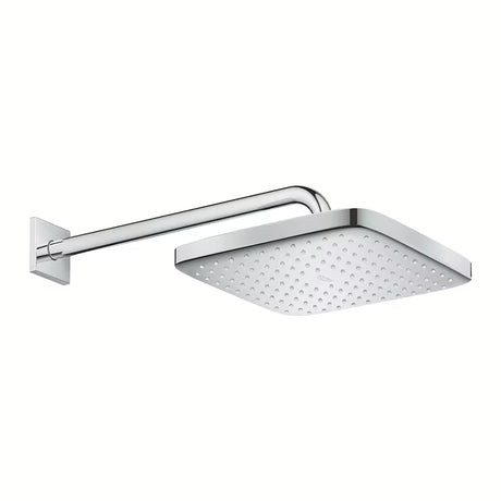 Kromirana nadglavna prha Grohe Tempesta 250 Cube s stenskim tuš ročajem in curkom Rain