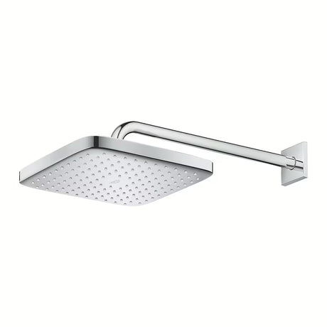 Kromirana nadglavna prha Grohe Tempesta 250 Cube s stenskim tuš ročajem in curkom Rain