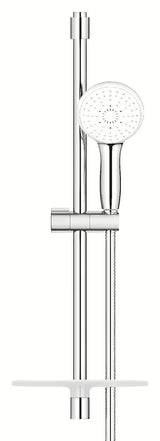 Tuš set Grohe Tempesta v kromu z drogom, kovinsko cevjo in polico GROHE EasyReach