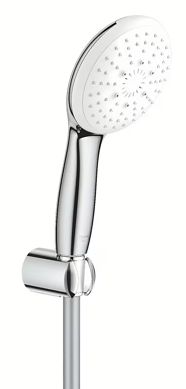 Grohe Tempesta kopalniška armatura tuš set v krom izvedbi z ročno prho, cevjo 1500 mm in stenskim držalom