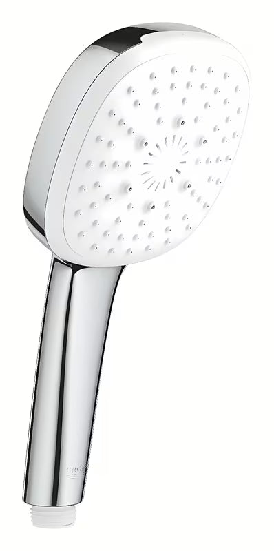 Kromirana ročna prha Grohe Tempesta Cube s tremi curki Rain, Jet in Massage.