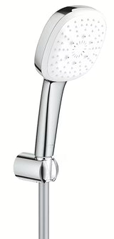 Grohe Tempesta Cube kopalniška armatura tuš set v krom izvedbi z ročno prho, cevjo 1500 mm in stenskim držalom.