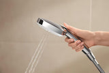 Tušni sistem Grohe Tempesta Cube System s termostatsko armaturo v krom izvedbi z nadglavno in ročno prho