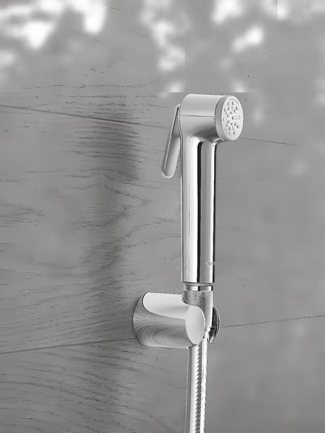 Kromirana bidetna prška Grohe Tempesta-F Trigger Spray s stenskim držalom in pršno cevjo