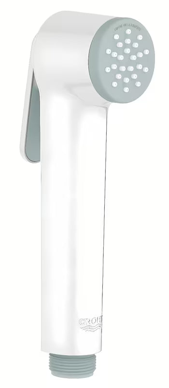 Bela bidetna prška Grohe Tempesta-F Trigger Spray s sprožilnim gumbom pro za natančen nadzor curka.