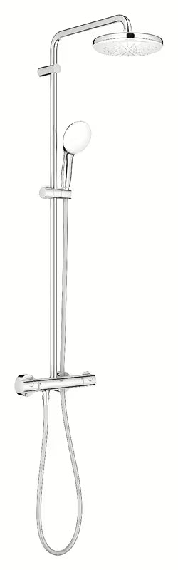 Grohe Tempesta System tušni sistem s termostatsko armaturo v krom izvedbi z nadglavno in ročno prho