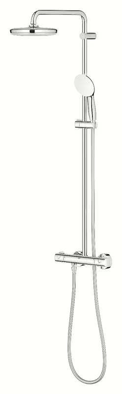 Grohe Tempesta System tušni sistem s termostatsko armaturo v krom izvedbi z nadglavno in ročno prho