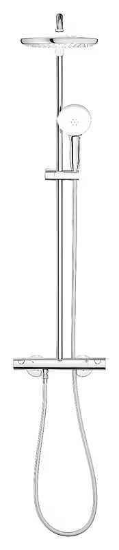 Tušni sistem Grohe Tempesta System s termostatsko armaturo u krom izvedbi s nadglavnim i ručnim tušem
