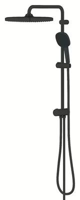 Mat črn tušni sistem Grohe Vitalio Comfort z nadglavno prho 250x250 mm in ročno prho