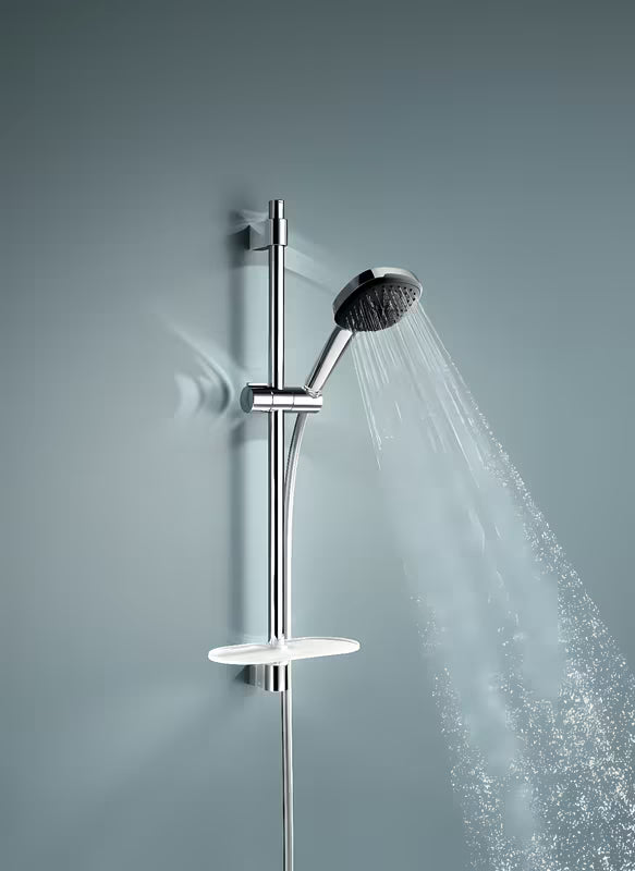 Grohe Vitalio Comfort krom tuš set z ročno prho, letvijo, cevjo in poličko