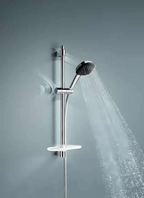 Grohe Vitalio Comfort krom tuš set z ročno prho, letvijo, cevjo in poličko