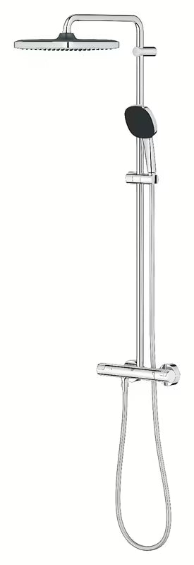 Grohe Vitalio Comfort System tušni sistem s termostatsko armaturo v kromu z nadglavno in ročno prho