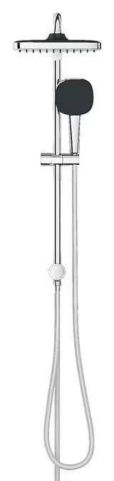 Tušni sistem Grohe Vitalio Comfort System v krom izvedbi z nadglavno in ročno prho