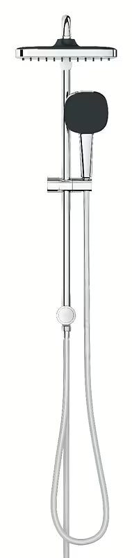 Tušni sistem Grohe Vitalio Comfort System v krom izvedbi z nadglavno in ročno prho