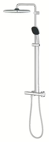 Grohe Vitalio Comfort System tušni sistem s termostatsko armaturo u krom izvedbi s nadglavnim i ručnim tušem
