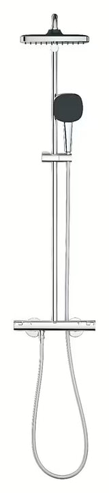 Grohe Vitalio Comfort System tušni sistem s termostatsko armaturo u krom izvedbi s nadglavnim i ručnim tušem