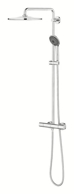 Tušni sistem Grohe Vitalio Joy XXL 310 s termostatom v krom izvedbi z nadglavno in ročno prho