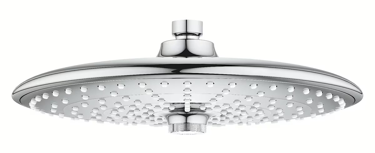 Kromiran nadglavna prha Grohe Vitalio Joy 260 s tremi curki in pršno ploščo Ø 260 mm