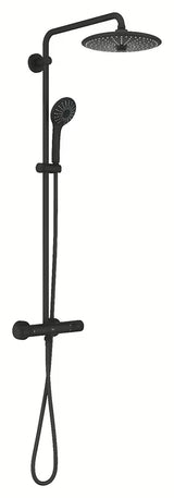 Grohe Vitalio Joy System tušni sistem s termostatsko armaturo v barvi phantom black