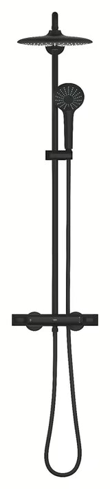 Grohe Vitalio Joy System tušni sistem s termostatsko armaturo v barvi phantom black
