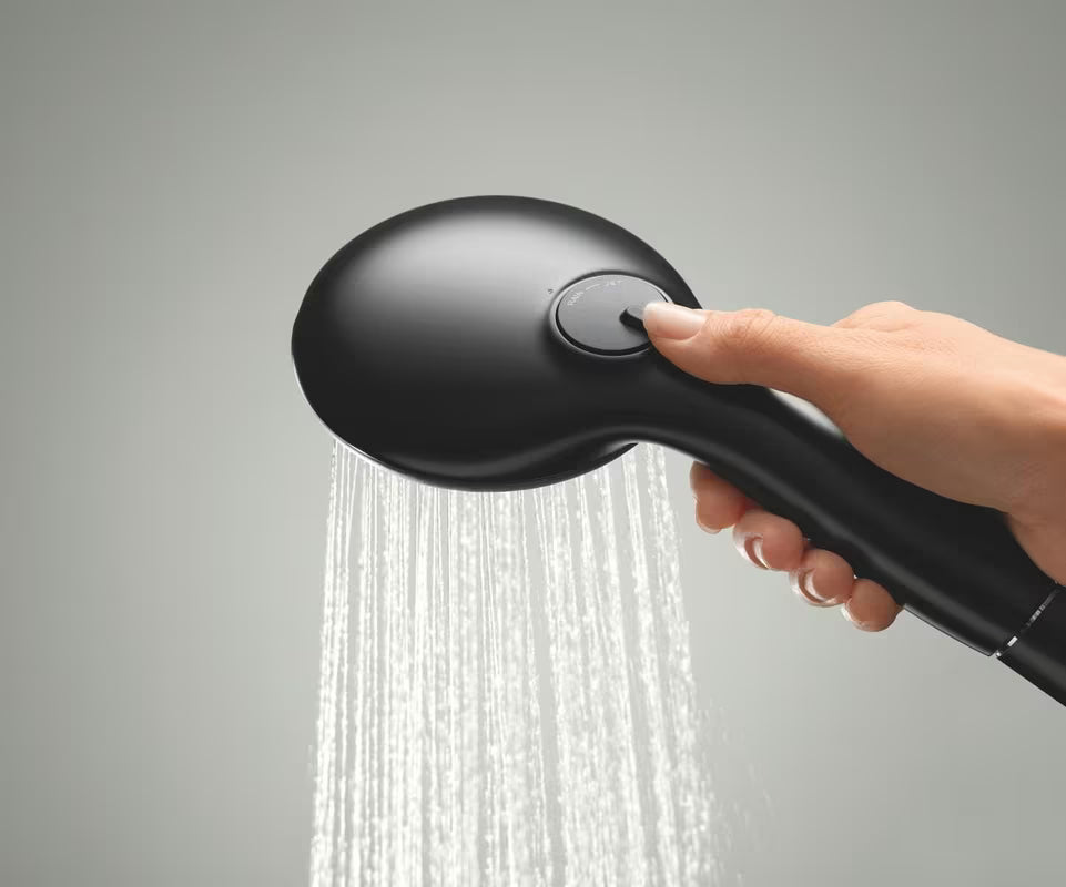 Ročna prha Grohe Vitalio Start 110 v mat črni barvi z dvema curkoma Rain in Jet