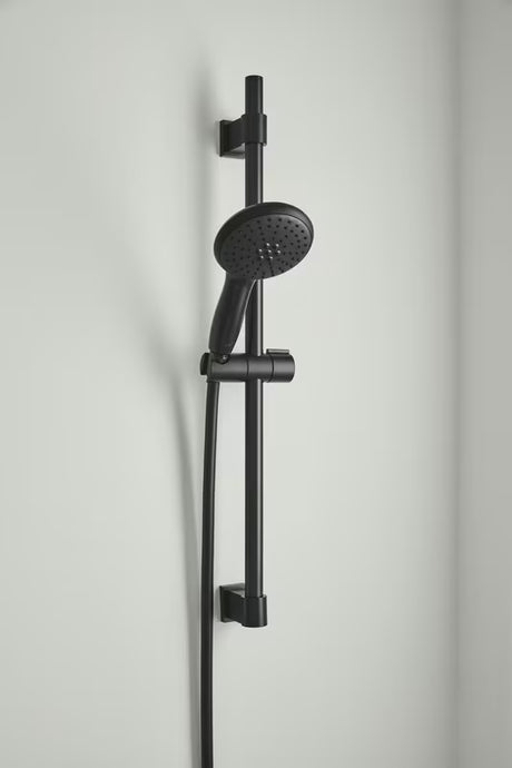 Ročna prha Grohe Vitalio Start 110 v mat črni barvi z dvema curkoma Rain in Jet