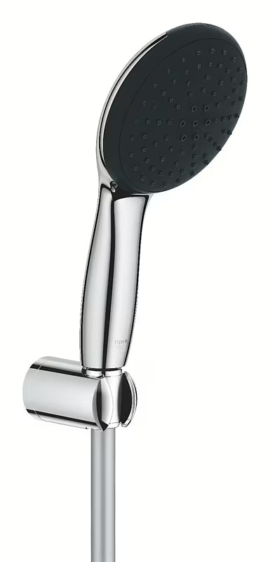 Kromiran kopalniški tuš set Grohe Vitalio Start z ročno prho, cevjo 1750 mm in stenskim nosilcem