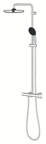 Grohe Vitalio Start System tušni sistem s termostatsko armaturo v kromu z nadglavno in ročno prho