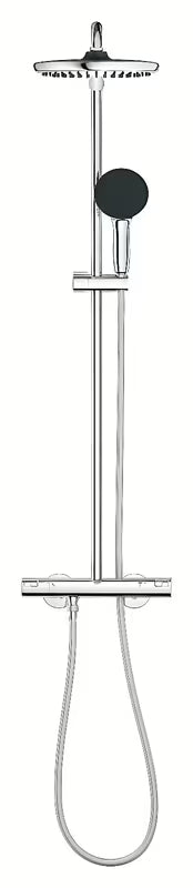 Grohe Vitalio Start System tušni sistem s termostatsko armaturo v kromu z nadglavno in ročno prho