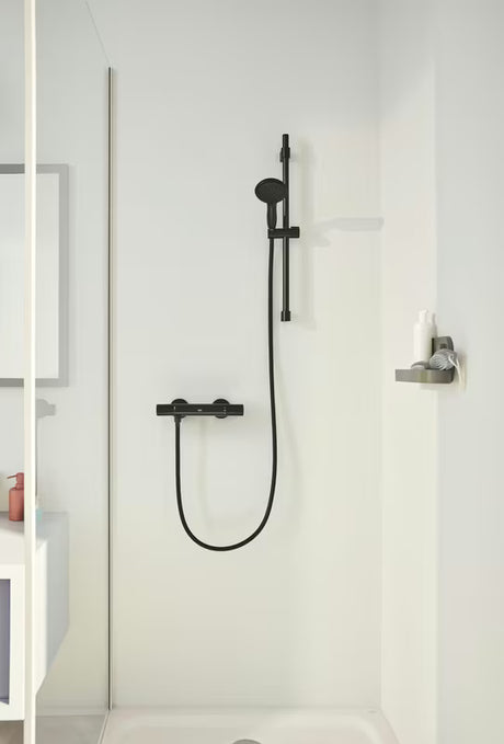 Mat črna tuš palica Grohe Vitalio Universal z drsnim vrtljivim nosilcem