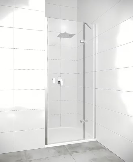 Brezokvirni tuš vrata Hüppe Strike New 90 cm s prozornim steklom in kromiranim profilom