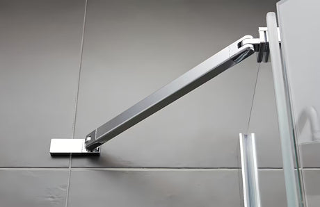 Brezokvirni tuš vrata Hüppe Strike New 90 cm s prozornim steklom in kromiranim profilom