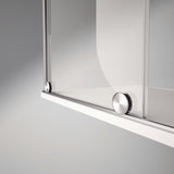 Drsno tuš vrata Hüppe Xtensa pure 140 cm v sijaj krom izvedbi s prozornim steklom brez dekorja