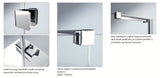 Tuš stena Walk-In Hüppe Xtensa pure 180 cm v sijaj kromu s prozornim steklom brez dekorja.