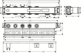 Hansgrohe rainselect podometni osnovni element pro za termostatsko prho s tremi funkcijami