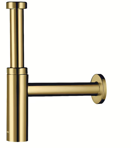 Sifon za Umivalnik Hansgrohe Flowstar S v sijajni zlati izvedbi z modernim pravokotnim dizajnom