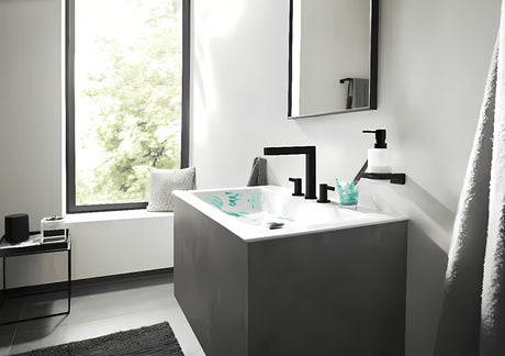 Hansgrohe addstoris stenski dozirnik za tekoče milo z držalom v mat črni barvi