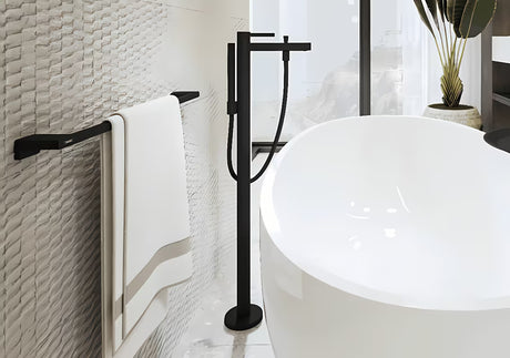 Hansgrohe addstoris držalo za brisače v mat črni barvi pro za stensko montažo