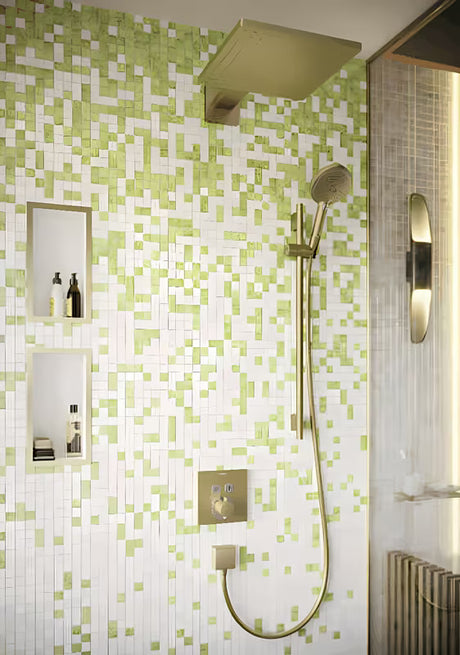 Hansgrohe addstoris stojalo za kozarce in ščetke z neprosojnim steklenim lončkom v brušenem bronu