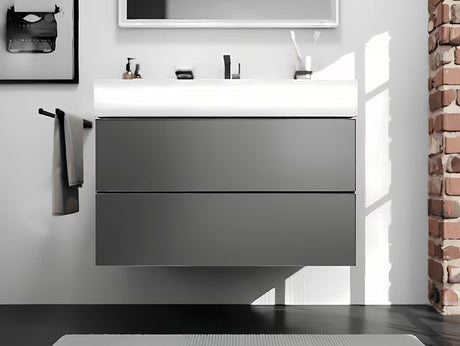 Hansgrohe addstoris dvojni stenski držalo za brisače v mat črni barvi s skritim pritrjevanjem.